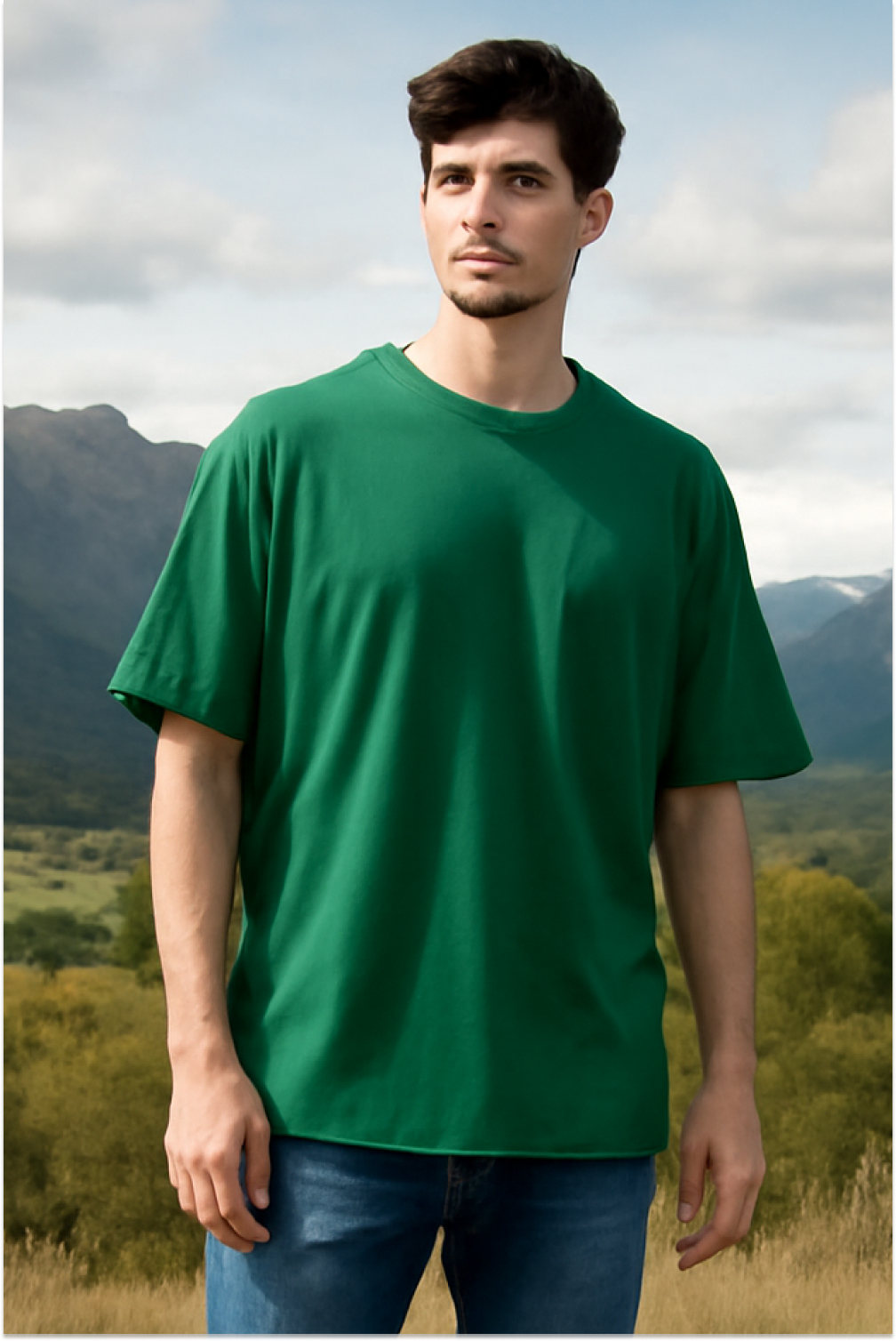 Forest Fresh Oversized Plain T-Shirt