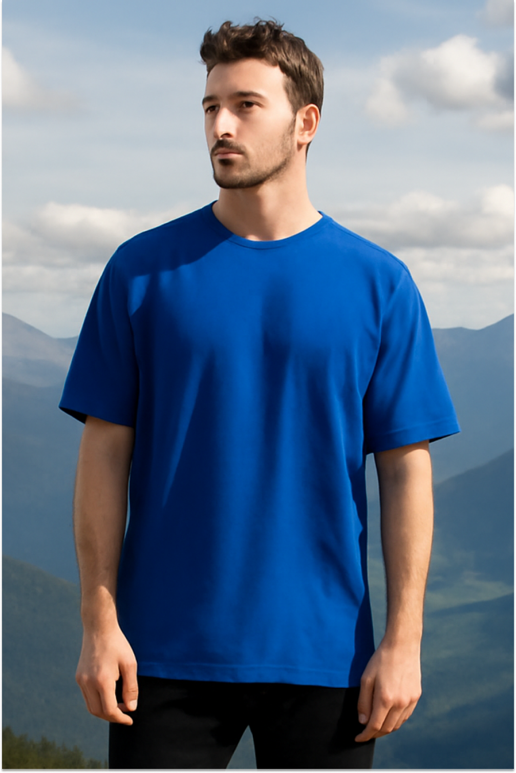Royal Blue Oversized Plain T-Shirt