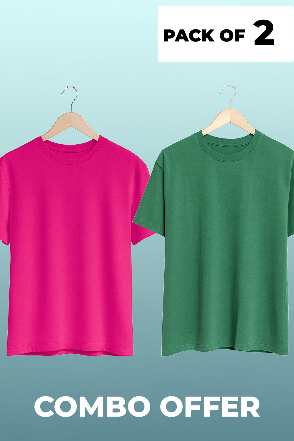 Oversized Plain T-Shirt - 2-Pack