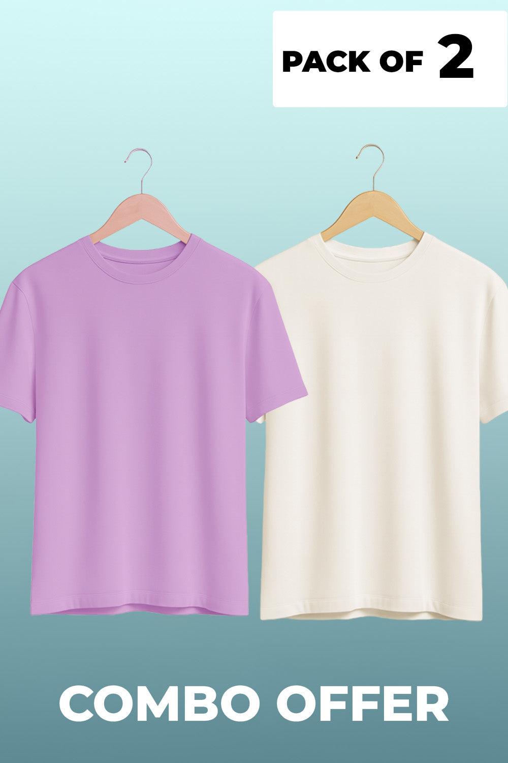 Oversized Plain T-Shirt - 2-Pack