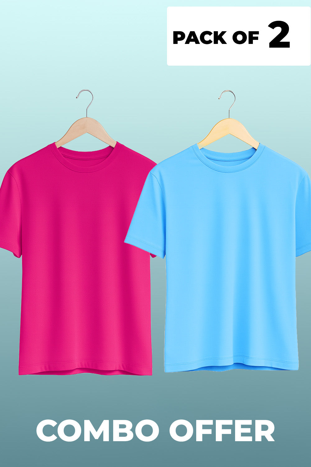 Oversized Plain T-Shirt - 2-Pack