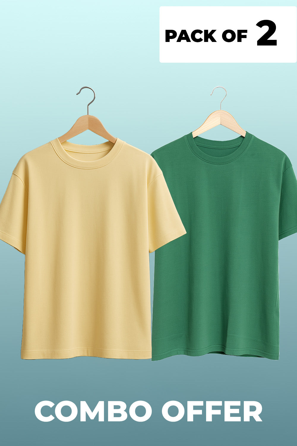 Oversized Plain T-Shirt - 2-Pack