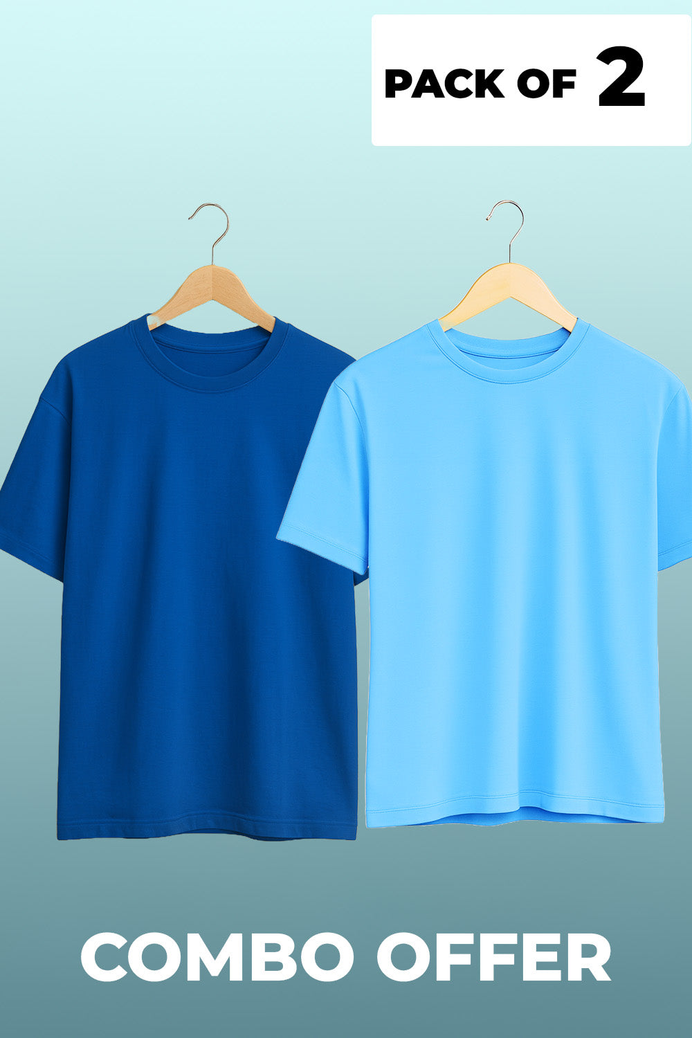 Oversized Plain T-Shirt - 2-Pack