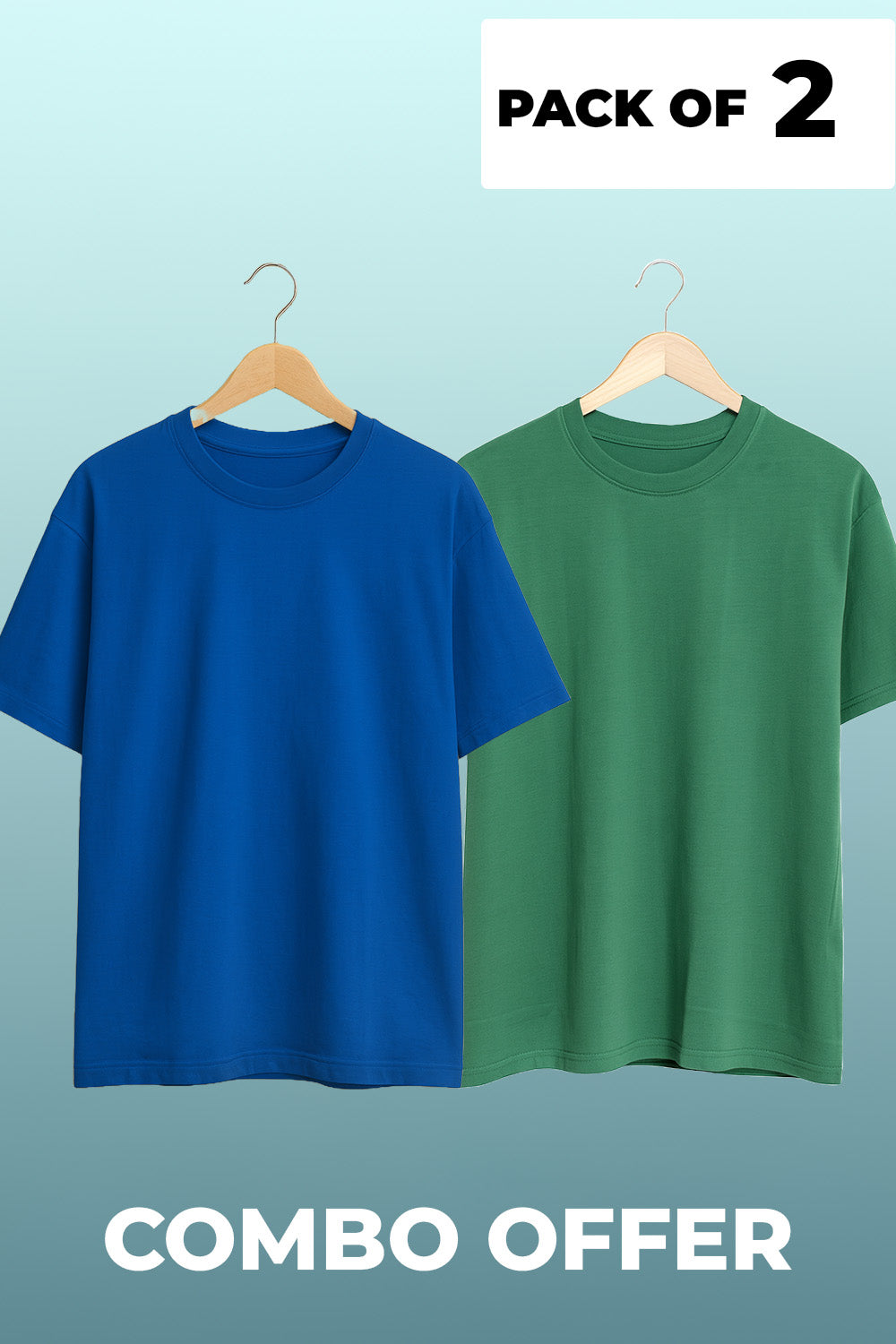 Oversized Plain T-Shirt - 2-Pack