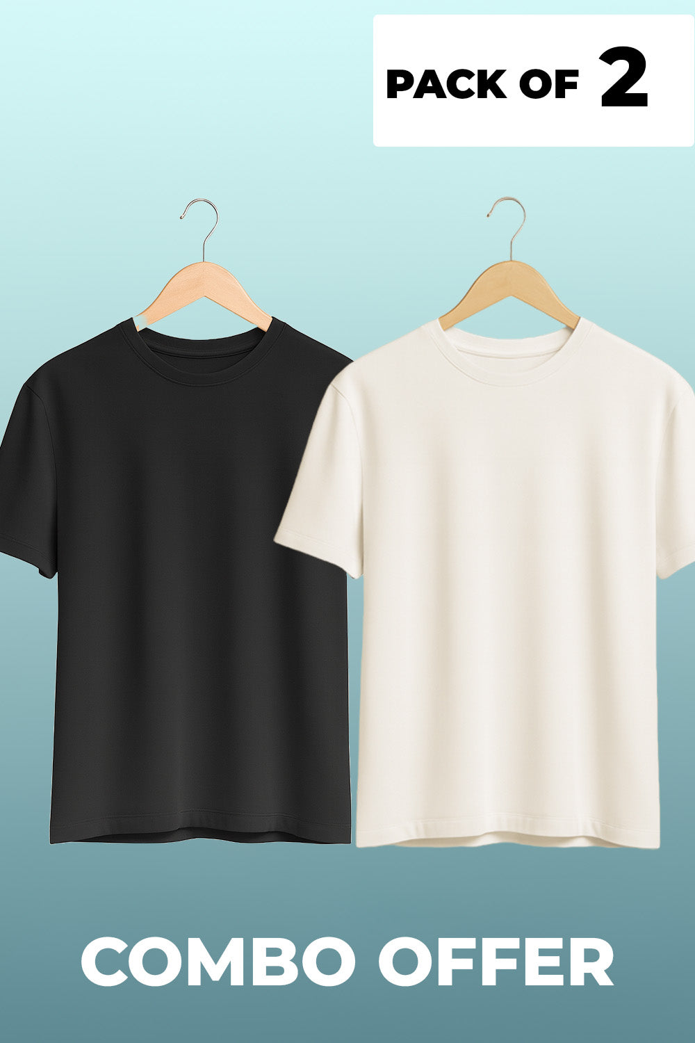 Oversized Plain T-Shirt - 2-Pack