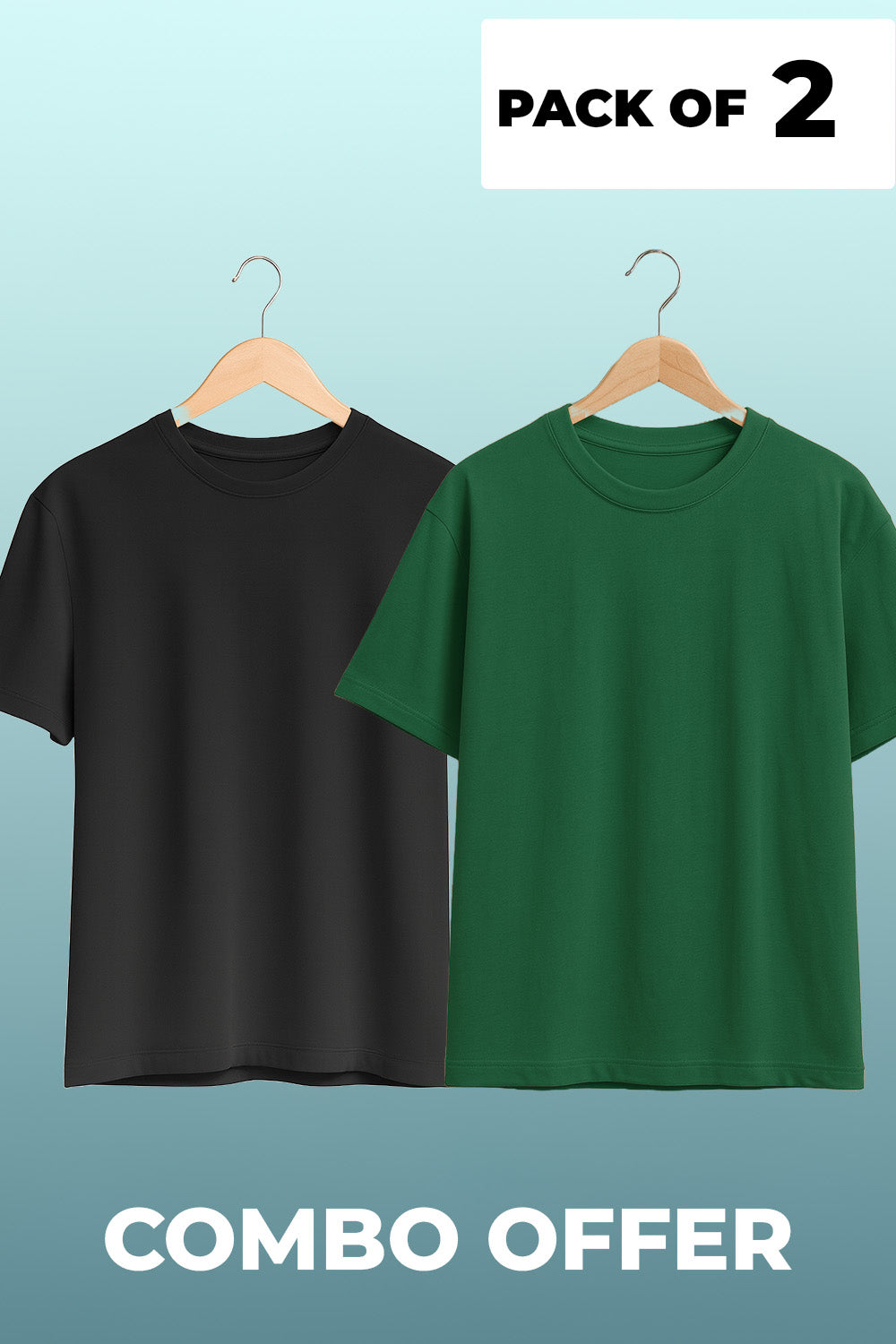 Oversized Plain T-Shirt - 2-Pack