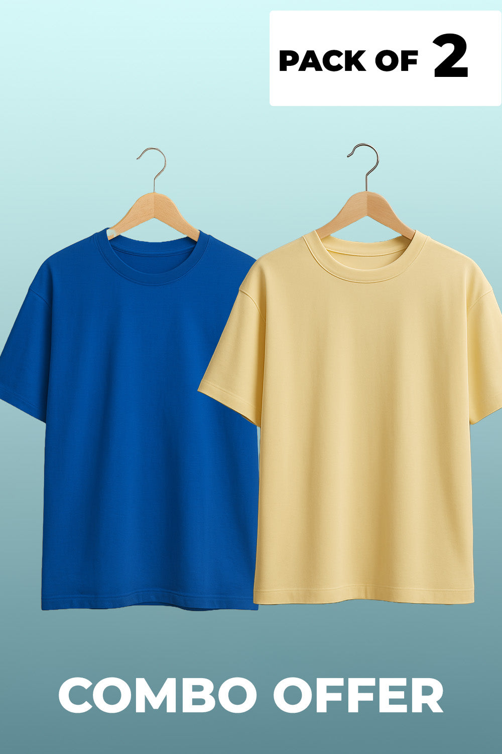 Oversized Plain T-Shirt - 2-Pack