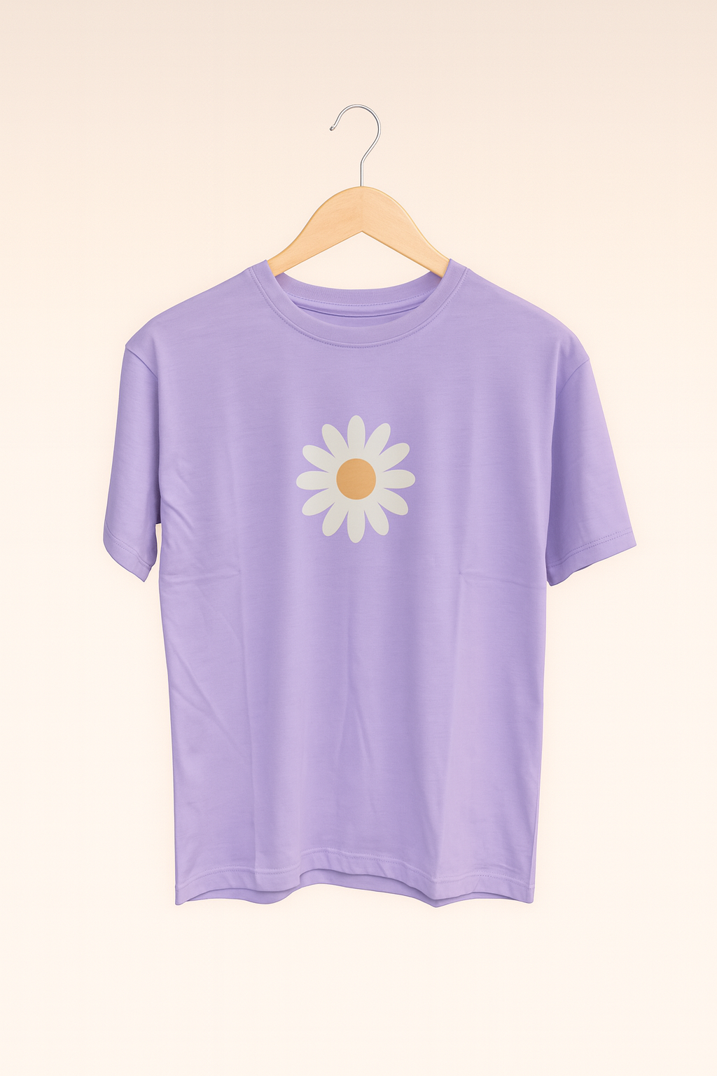 Lavender Daisy Casual Oversized T-Shirt