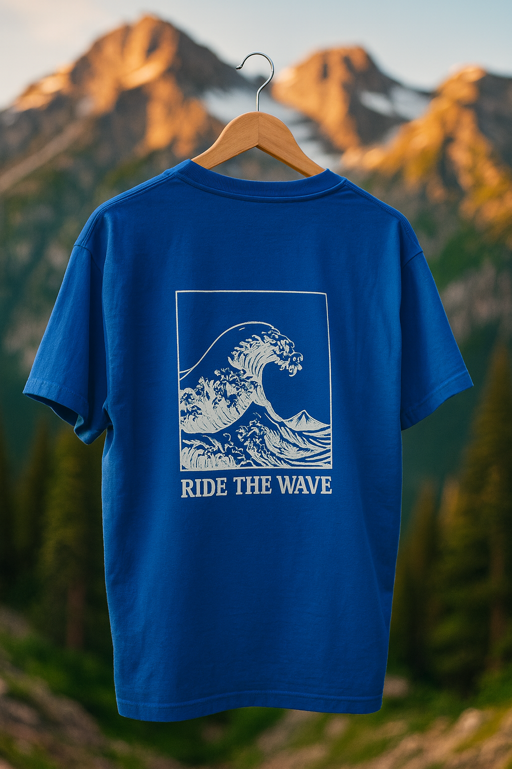 Coastal Vibes Blue Oversized T-Shirt