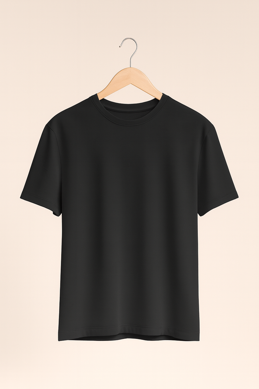 Feynor Oversized Plain Black T-shirt