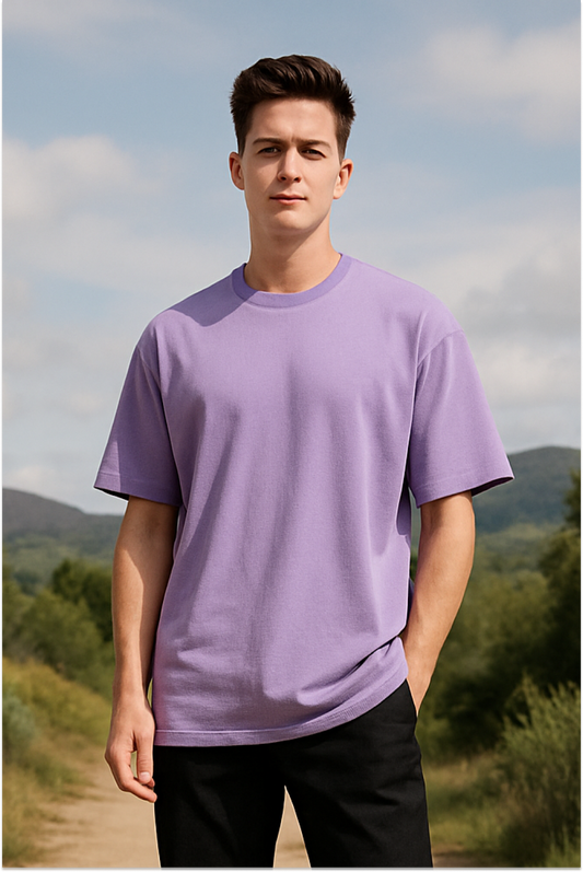 Oversized Tshirt Plain Lavender