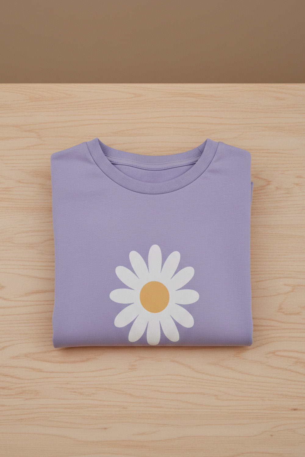 Lavender Daisy Casual Oversized T-Shirt