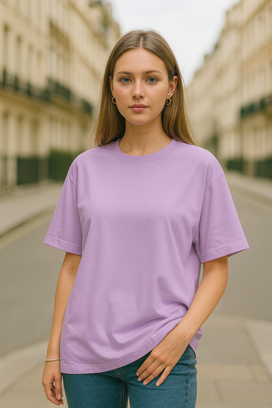 Oversized Tshirt Plain Lavender