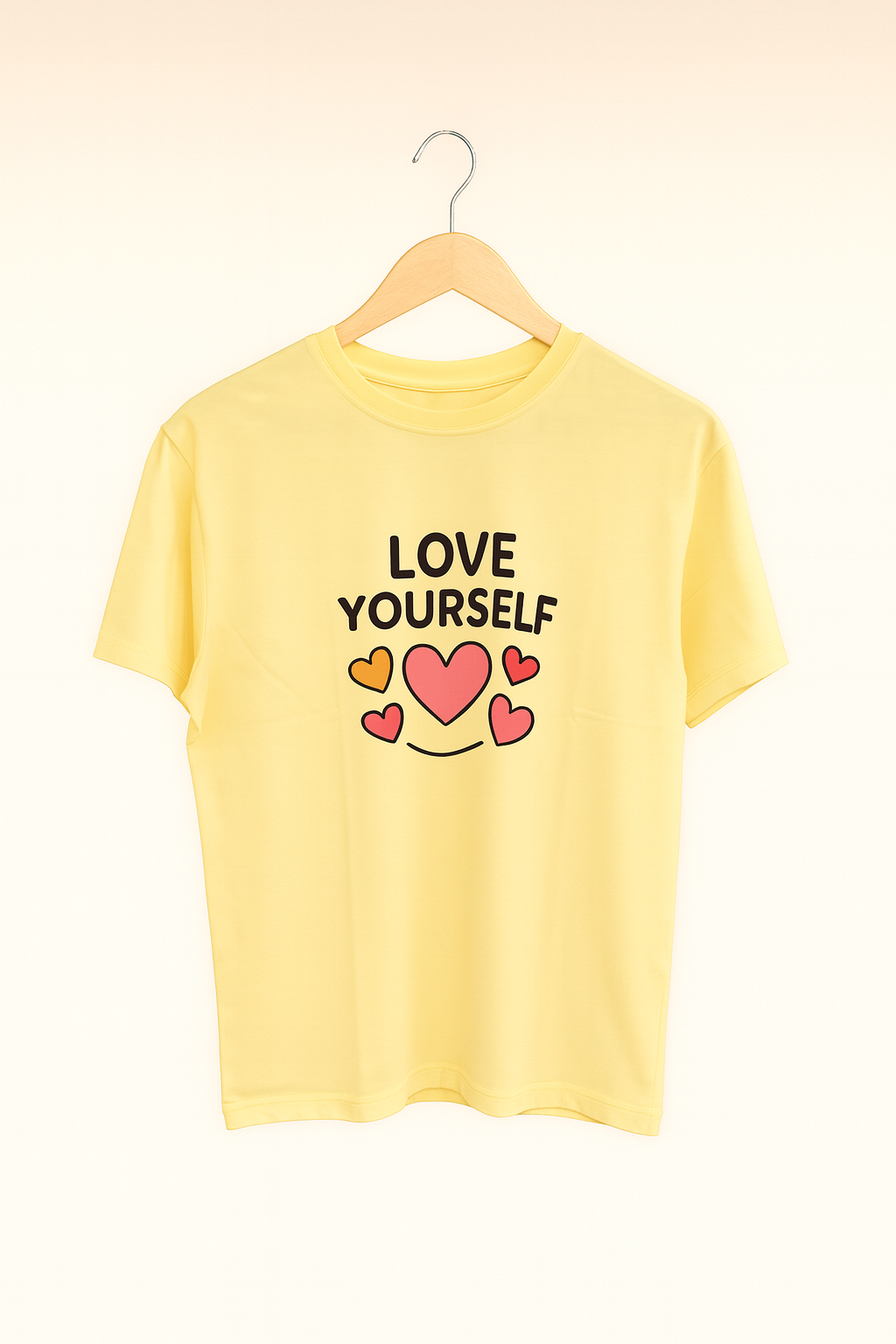 Heart & Smile Positivity Oversized T-Shirt
