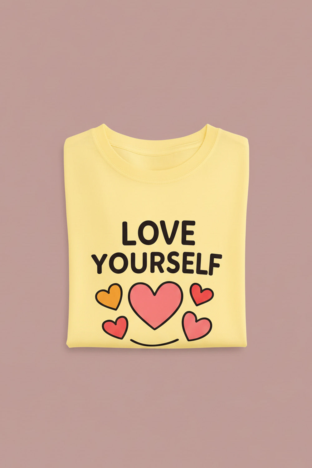 Heart & Smile Positivity Oversized T-Shirt