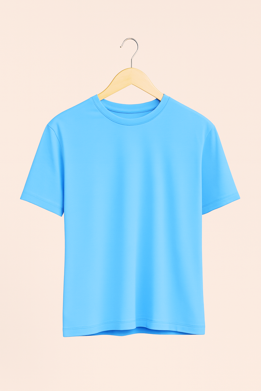 Feynor Oversized Sky Blue Plain T-shirt